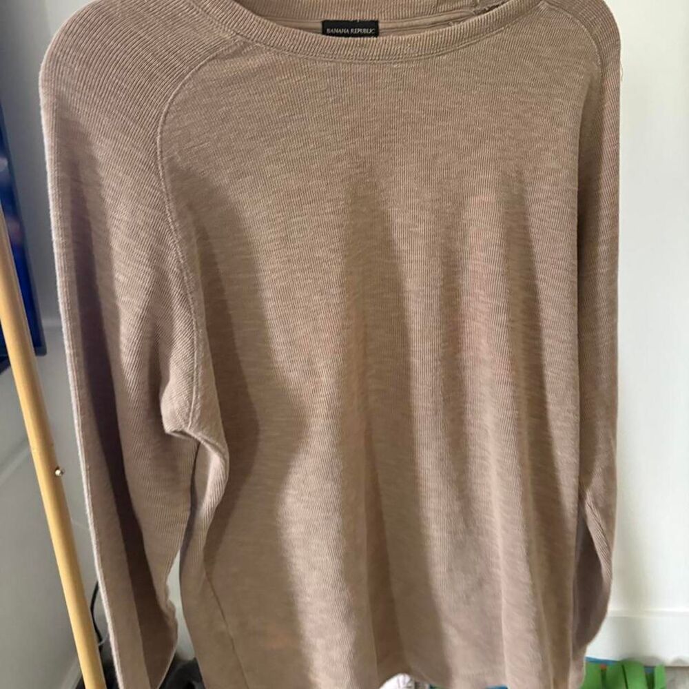 Banana-republic Women's Tan and Brown Shirt